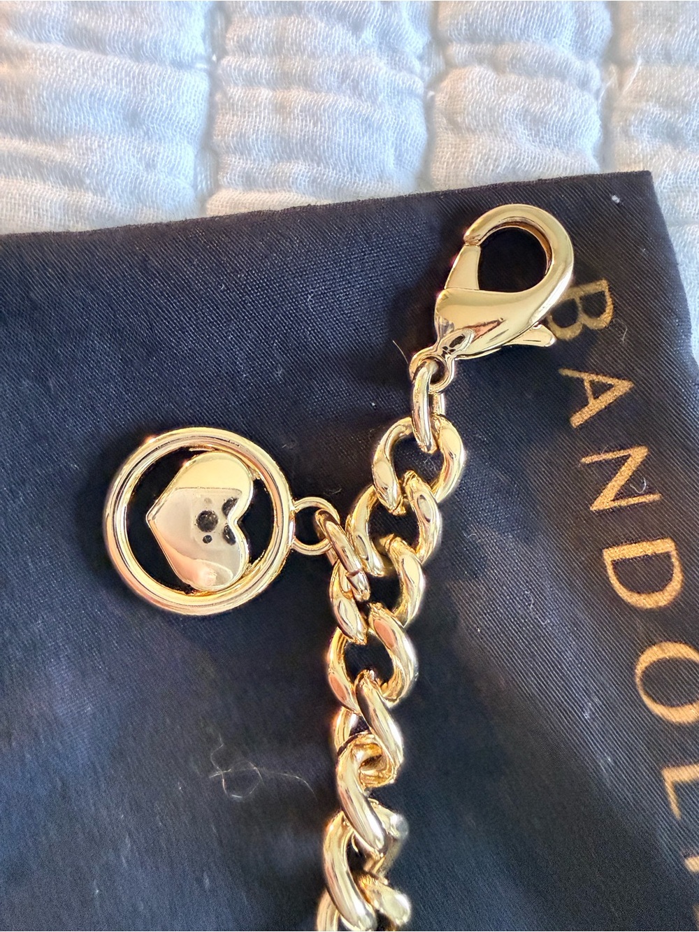 Bandolier Gold Charm Chain Bracelet / Bag Accessory - Picture 2 of 4